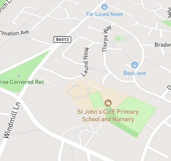 map for St John's CofE Primary School and Nursery