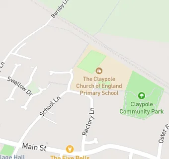 map for The Claypole Church of England Primary School