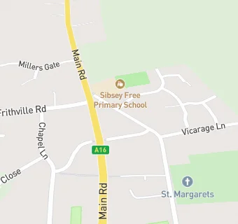 map for Sibsey Free Primary School