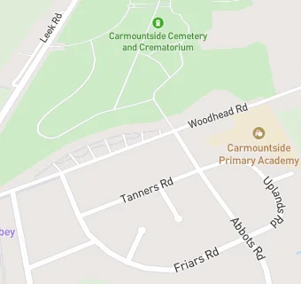 map for Carmountside Community Pre-School