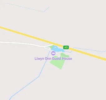 map for Llwyn Onn Guest House & Glampsite