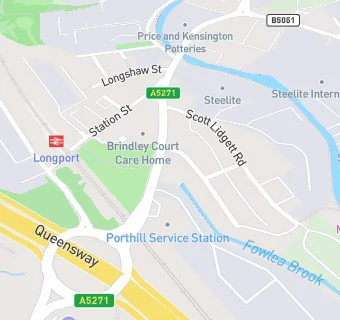 map for Porthill Service Station