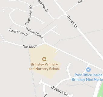 map for Brinsley Primary and Nursery School