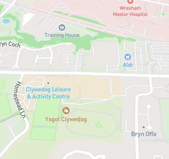 map for Ysgol Clywedog