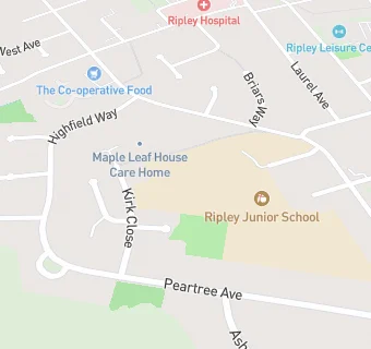 map for Ripley Infant School