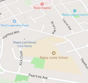 map for Ripley Junior School