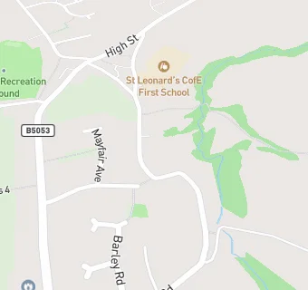 map for ST LEONARDS C E (VA) FIRST SCHOOL