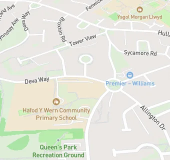 map for Hafod-y-wern Community Primary School