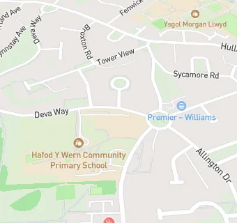 map for Hafod - y - Wern Community Primary School