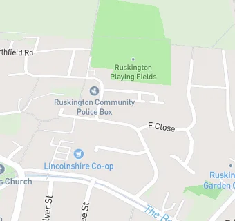 map for Ruskington Village Hall