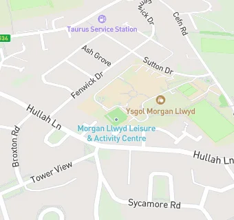 map for Ysgol Morgan Llwyd