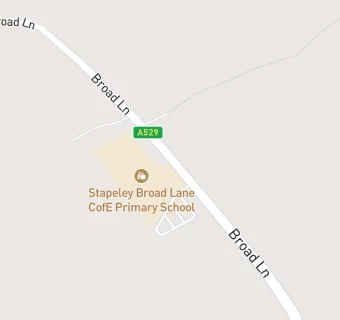 map for Stapeley Broad Lane CofE Primary School