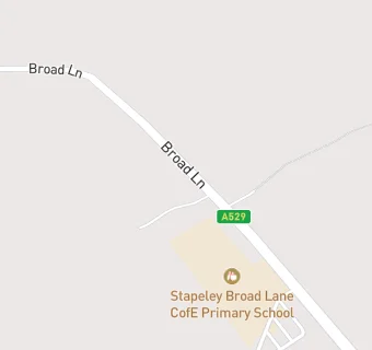 map for Stapeley Broad Lane Out Of School Club