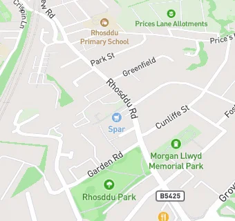 map for Spar Rhosddu Road