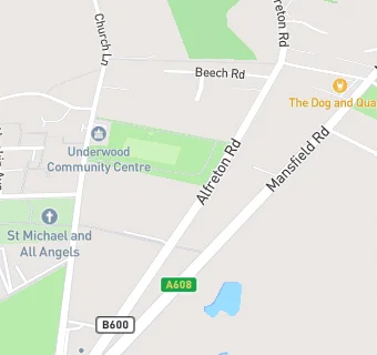 map for Underwood Miners Welfare