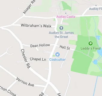 map for Audley Dental Practice