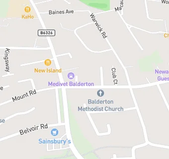 map for Balderton Post Office