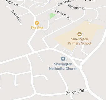 map for Shavington Methodist Church