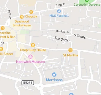 map for Nantwich Methodist Church