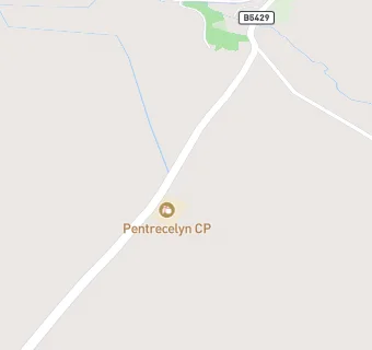 map for Ysgol Gynradd Pentrecelyn