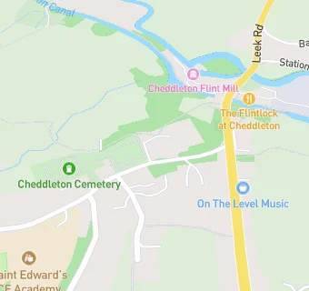 map for THE BLACK LION AT CHEDDLETON