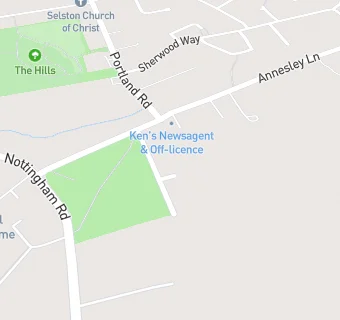 map for Selston Working Mens CLub