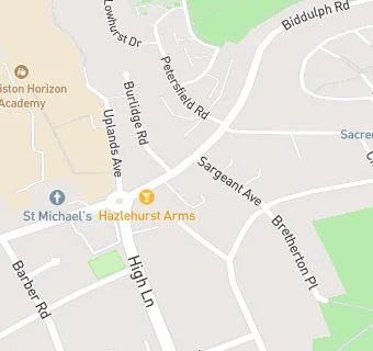 map for Hazlehurst Arms