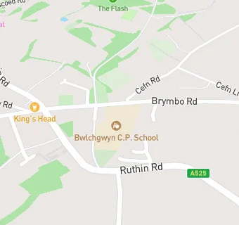 map for Bwlchgwyn C.p. School