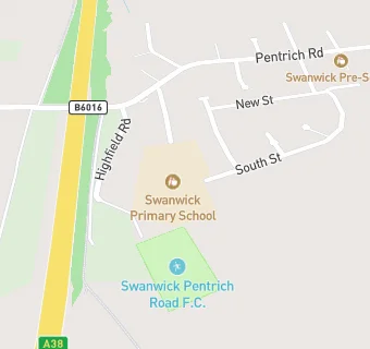 map for Swanwick Primary School
