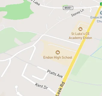 map for Endon High School