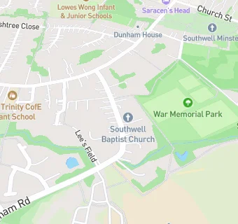 map for Southwell Baptist Church