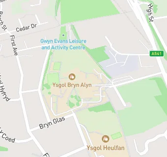 map for Ysgol Bryn Alyn