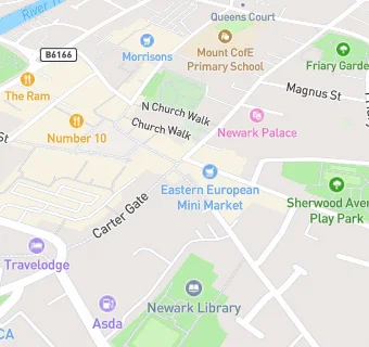 map for Newark Tandoori Takeaway