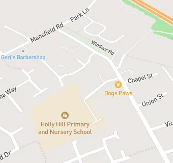 map for Holly Hill Primary and Nursery School