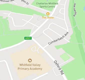 map for Whitfield Valley Primary School