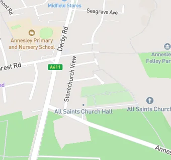 map for Annesley Church Hall