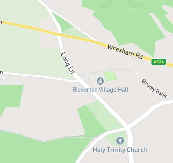 map for Bickerton Holy Trinity C of E Primary School