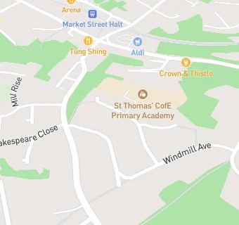 map for ST THOMAS' C.E. PRIMARY SCHOOL