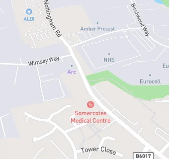 map for Somercotes Medical Centre