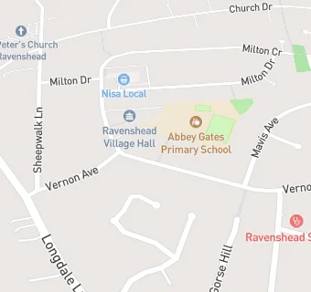 map for Abbey Gates Primary School