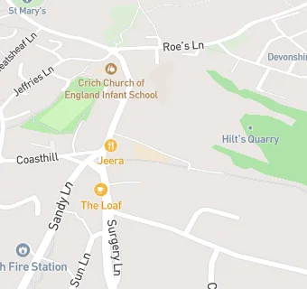 map for Crich County Junior School