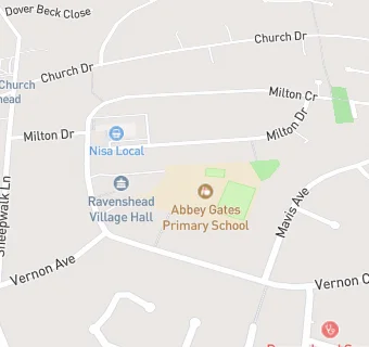 map for Abbey Gates Primary School