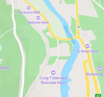 map for Craig Y Dderwen Riverside Hotel