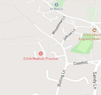 map for Crich Glebe Field Centre