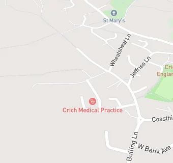 map for Crich Medical Practice