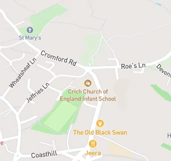 map for Crich Church of England Infant School