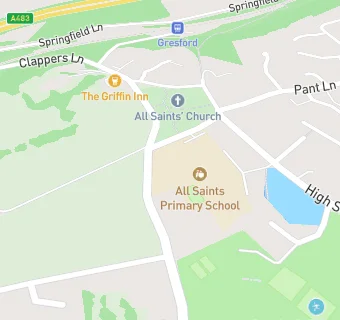 map for All Saints Church In Wales School Gresford