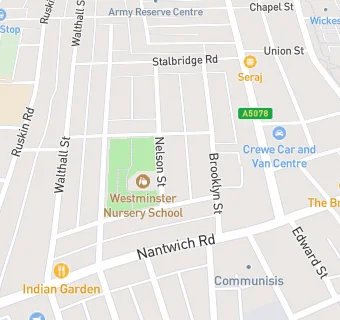 map for Westminster Nursery School