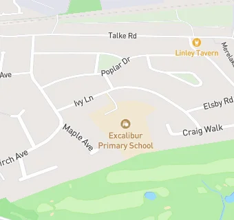 map for Excalibur Primary School