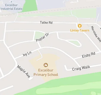 map for Excalibur Primary School